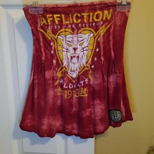 Strapless Affliction top